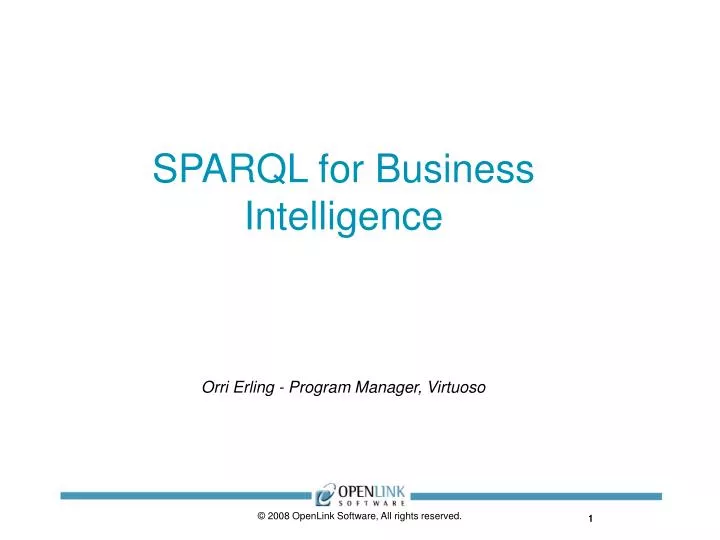 sparql for business intelligence