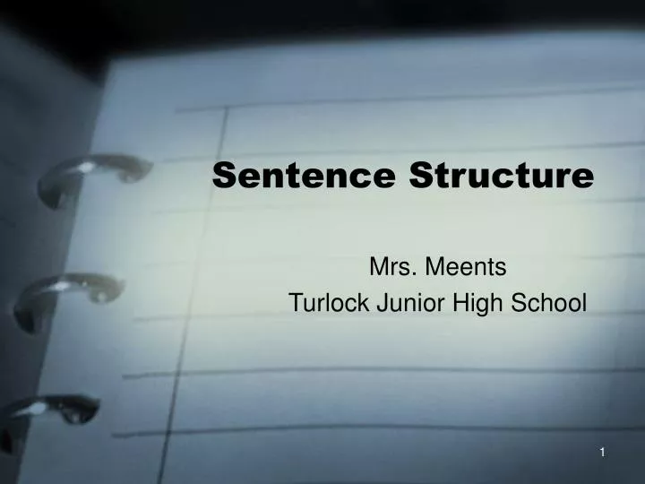 sentence structure