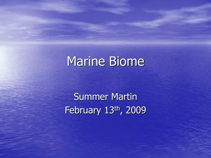 marine biome