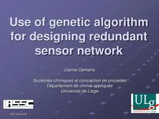 use of genetic algorithm for designing redundant sensor network
