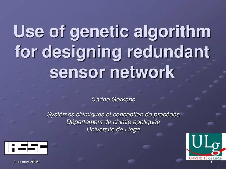 use of genetic algorithm for designing redundant sensor network