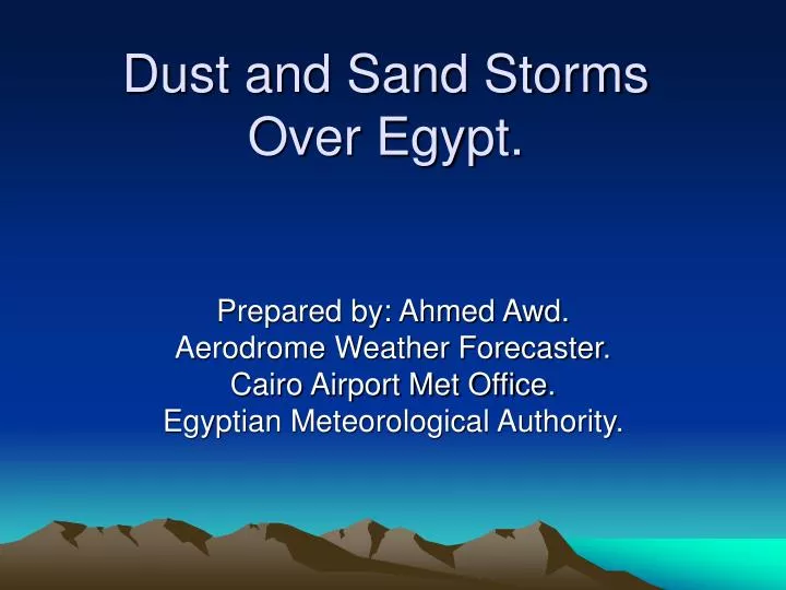 dust and sand storms over egypt