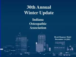 30th Annual Winter Update
