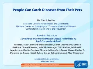 People Can Catch Diseases from Their Pets