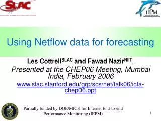 Using Netflow data for forecasting