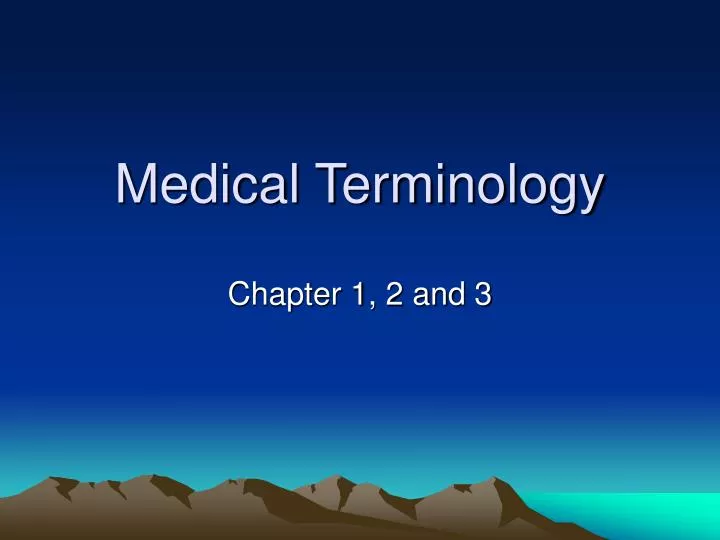 medical terminology