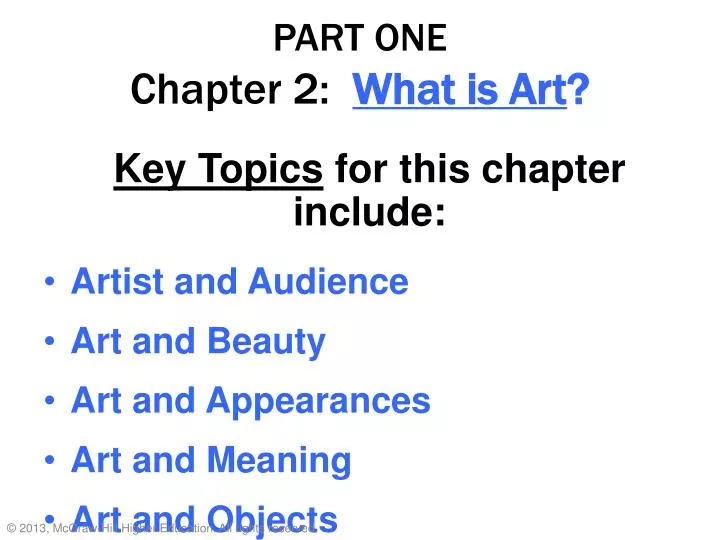 part one chapter 2 what is art