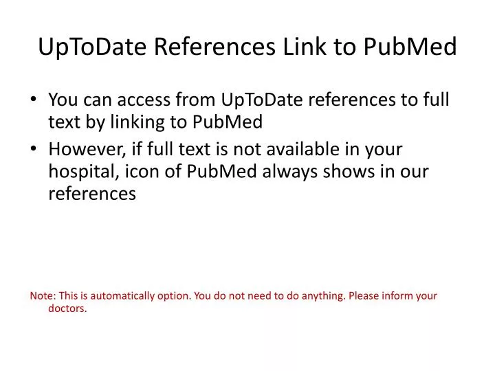 uptodate references link to pubmed