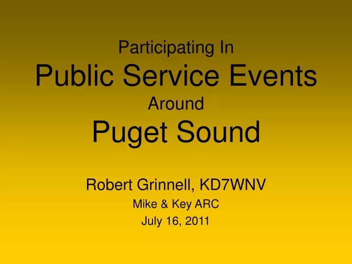 participating in public service events around puget sound