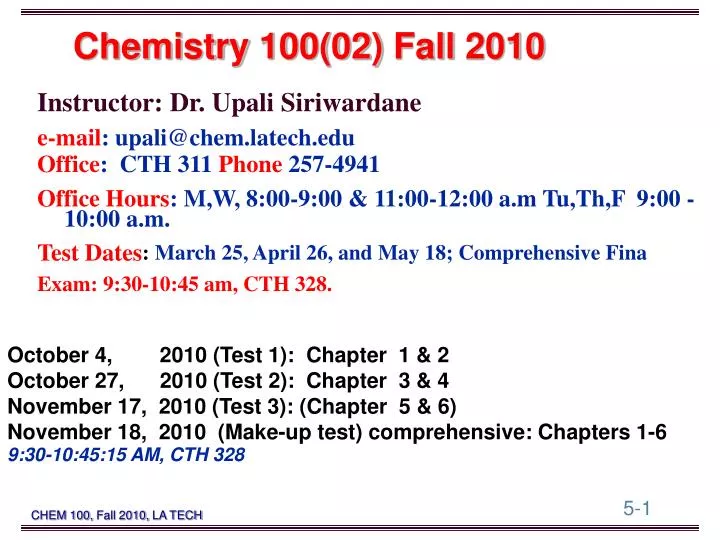 chemistry 100 02 fall 2010