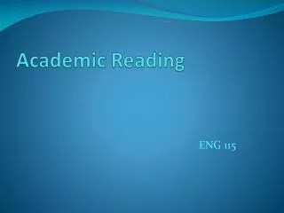 Academic Reading