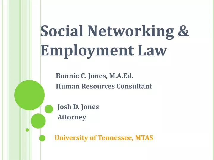social networking employment law