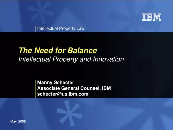 the need for balance intellectual property and innovation