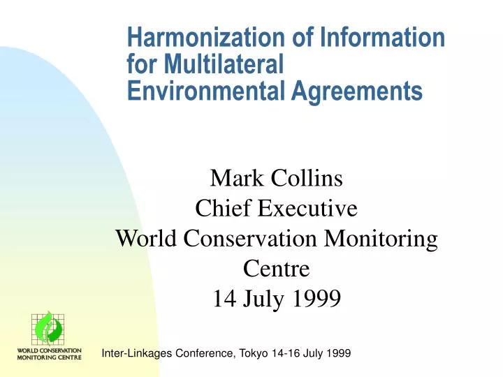 inter linkages conference tokyo 14 16 july 1999