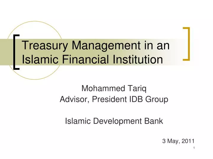 treasury management in an islamic financial institution