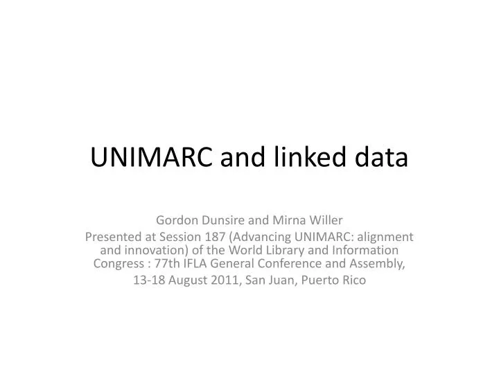unimarc and linked data