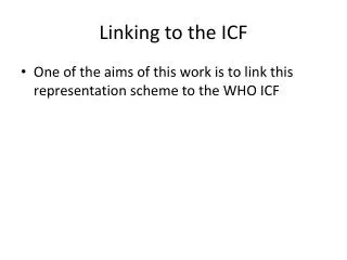 Linking to the ICF
