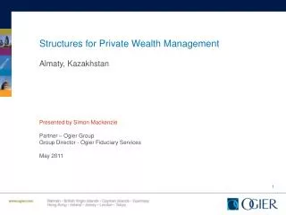 Structures for Private Wealth Management Almaty, Kazakhstan