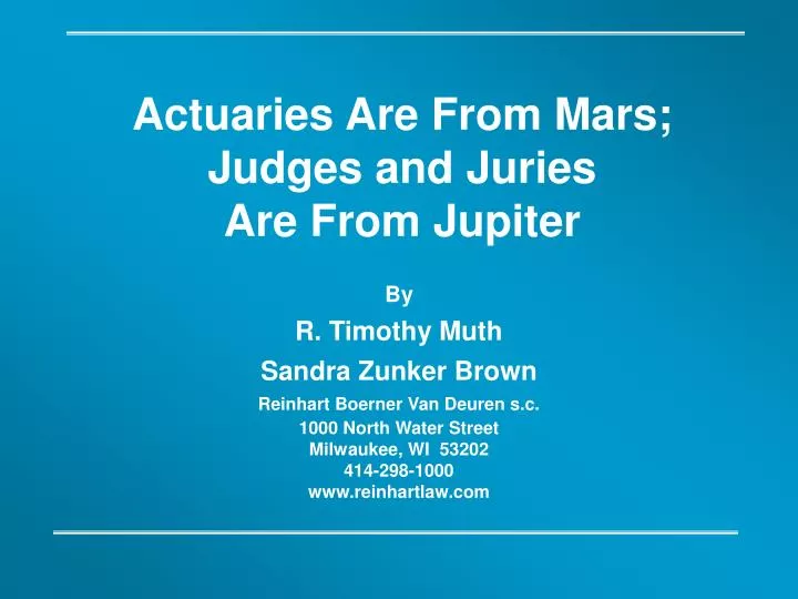 actuaries are from mars judges and juries are from jupiter