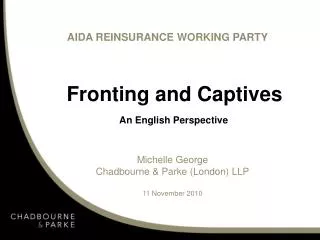 Fronting and Captives