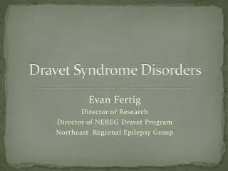 Dravet Syndrome Disorders