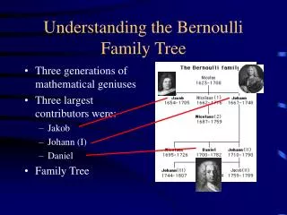 Understanding the Bernoulli Family Tree