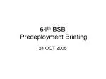 64 th BSB Predeployment Briefing - slide 1