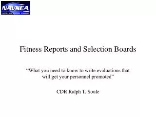Fitness Reports and Selection Boards