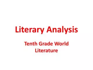 literary analysis