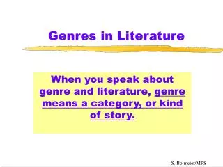 Genres in Literature