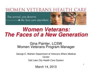 Women Veterans: The Faces of a New Generation