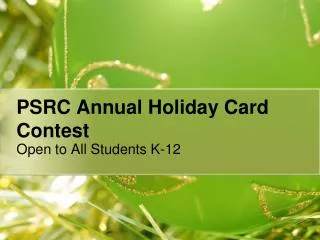 PSRC Annual Holiday Card Contest