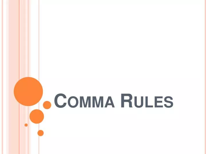 comma rules