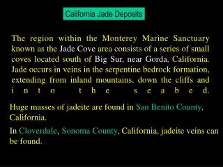California Jade Deposits