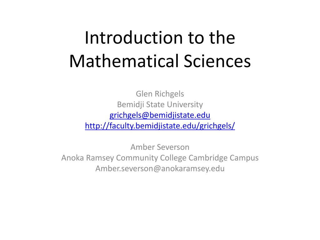 ppt - introduction to mathematical programming... PPT - Introduction to the Mathematical Sciences PowerPoint Presentation ...