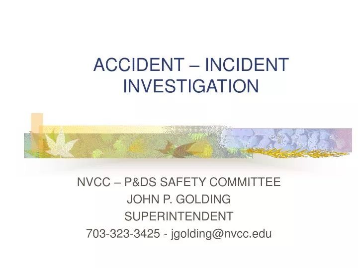 accident incident investigation