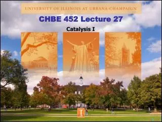 CHBE 452 Lecture 27