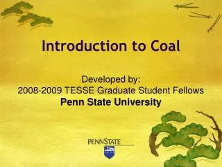 Introduction to Coal