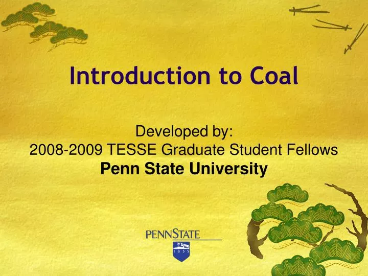 introduction to coal