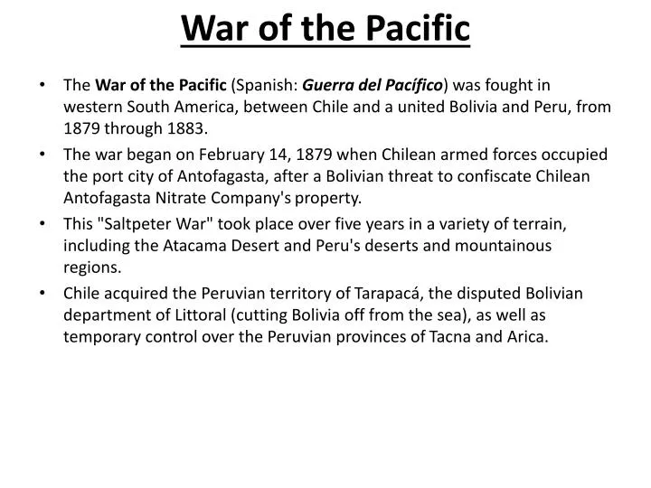 war of the pacific