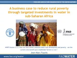 A business case to reduce rural poverty through targeted investments in water in sub-Saharan Africa