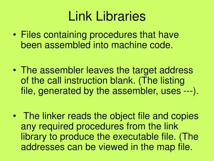 link libraries