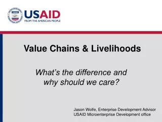 Value Chains &amp; Livelihoods
