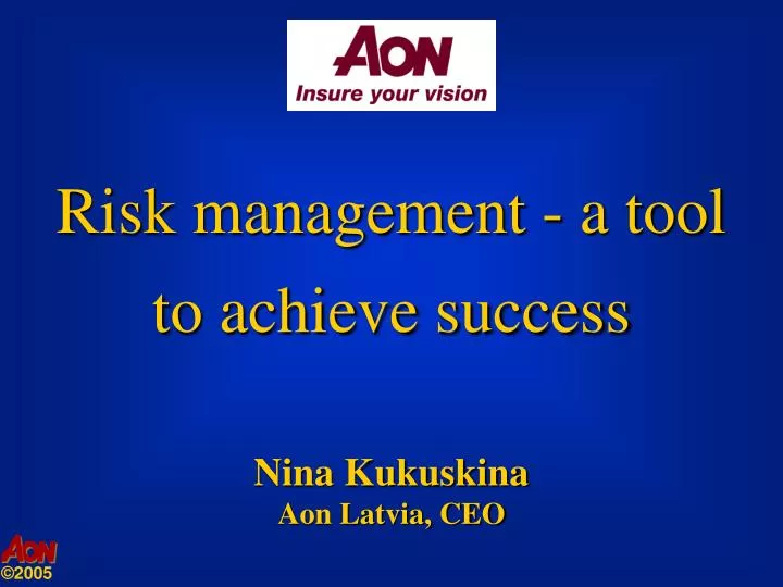 risk management a tool to achieve success