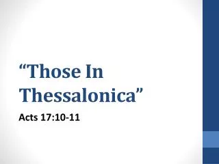 those in thessalonica