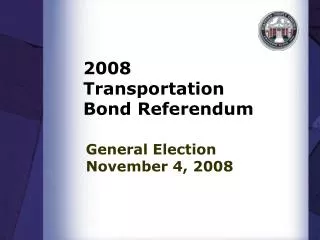 2008 Transportation Bond Referendum