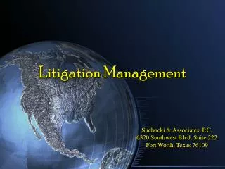 Suchocki &amp; Associates, P.C. 6320 Southwest Blvd, Suite 222 Fort Worth, Texas 76109