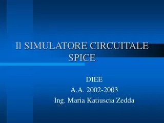 il simulatore circuitale spice