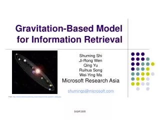 Gravitation-Based Model for Information Retrieval