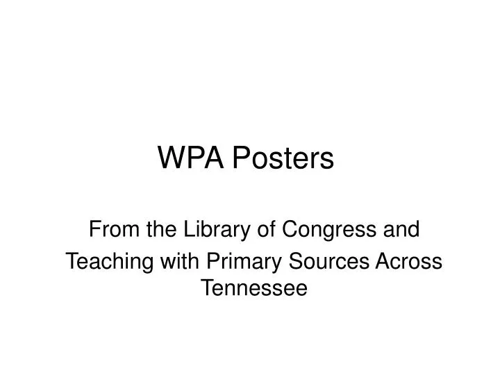 wpa posters